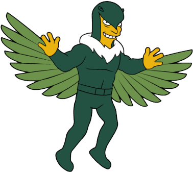 Vulture Spiderman Cartoon By Elnenecool - Springfield Punx (393x375)