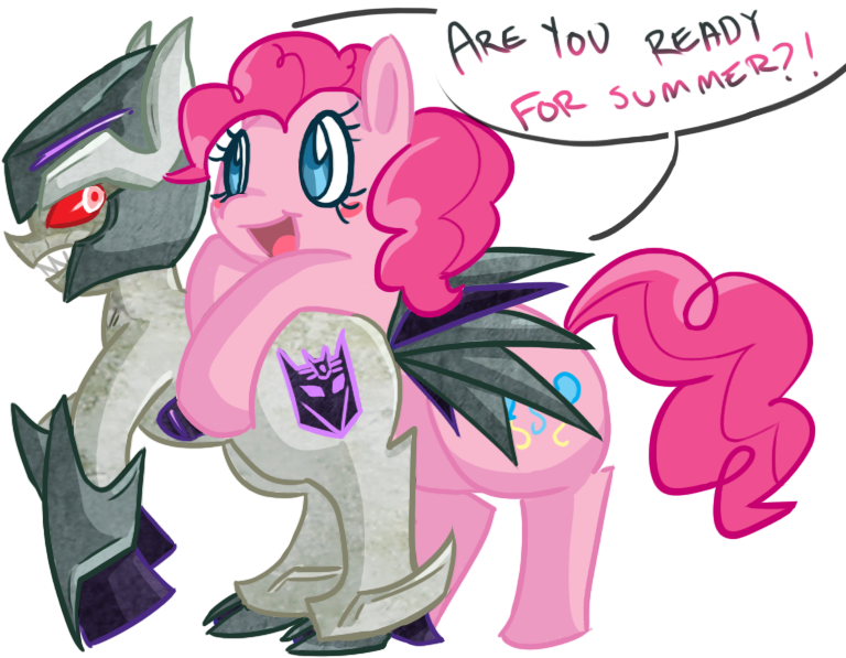 Kitty Kitty Koneko, Hot Nuts, Megatron, Pinkie Pie, - Megatron Pony (800x600)