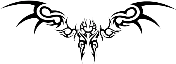 Gothic Tattoo Bird Png - Imagenes De Tatuajes Trivales (650x254)