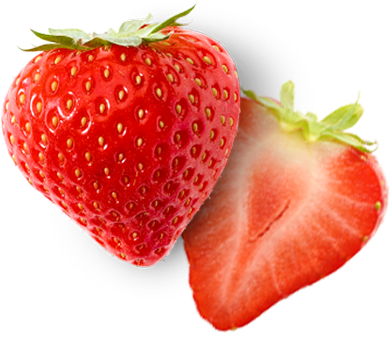Isc 2017 Strawberry - Fruit Top View Png (393x393)