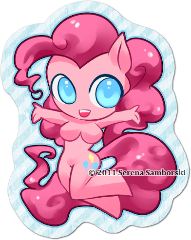 My Little Poni, Pony - Chibi My Little Pony Pinkie Pie (392x493)