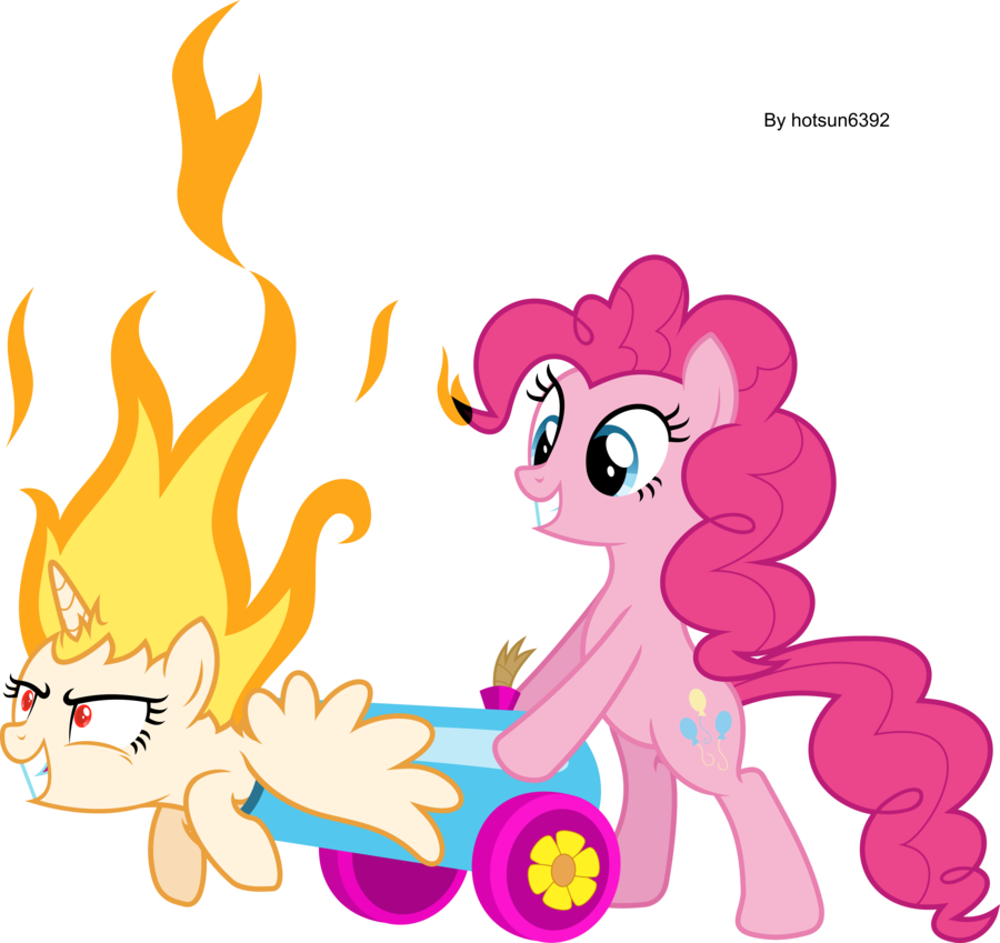 Flame Pinkie's Cannon - Pinkie Pie (900x849)