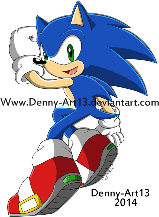 Sonic The Hedgehog By Denny-art13 - Cartoon (600x818)