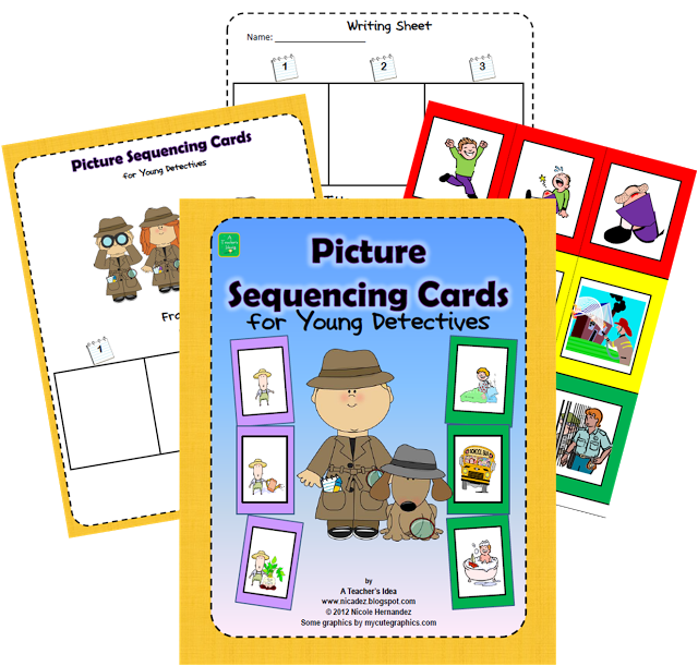 Sequencing Cards For Young Detectives The Pictures - Cartoon (640x611)