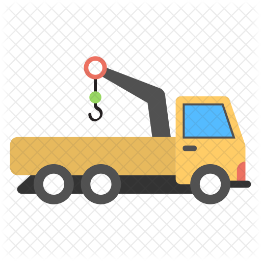 Crane Truck Icon - Tow Truck (512x512)