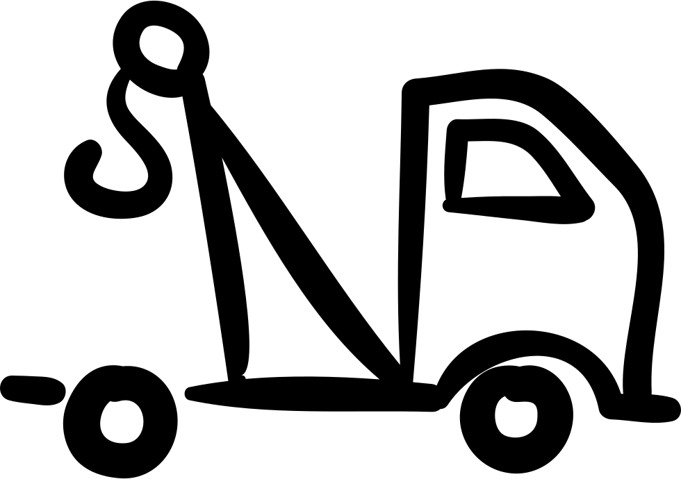Crane Truck Hand Drawn Outline Comments - Transport (980x690)