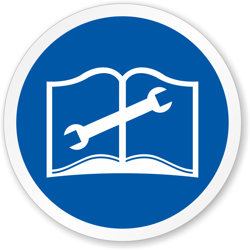 Read Service Manual Iso Mandatory Circle Sign - Epi Chaussures De Sécurité (800x800)