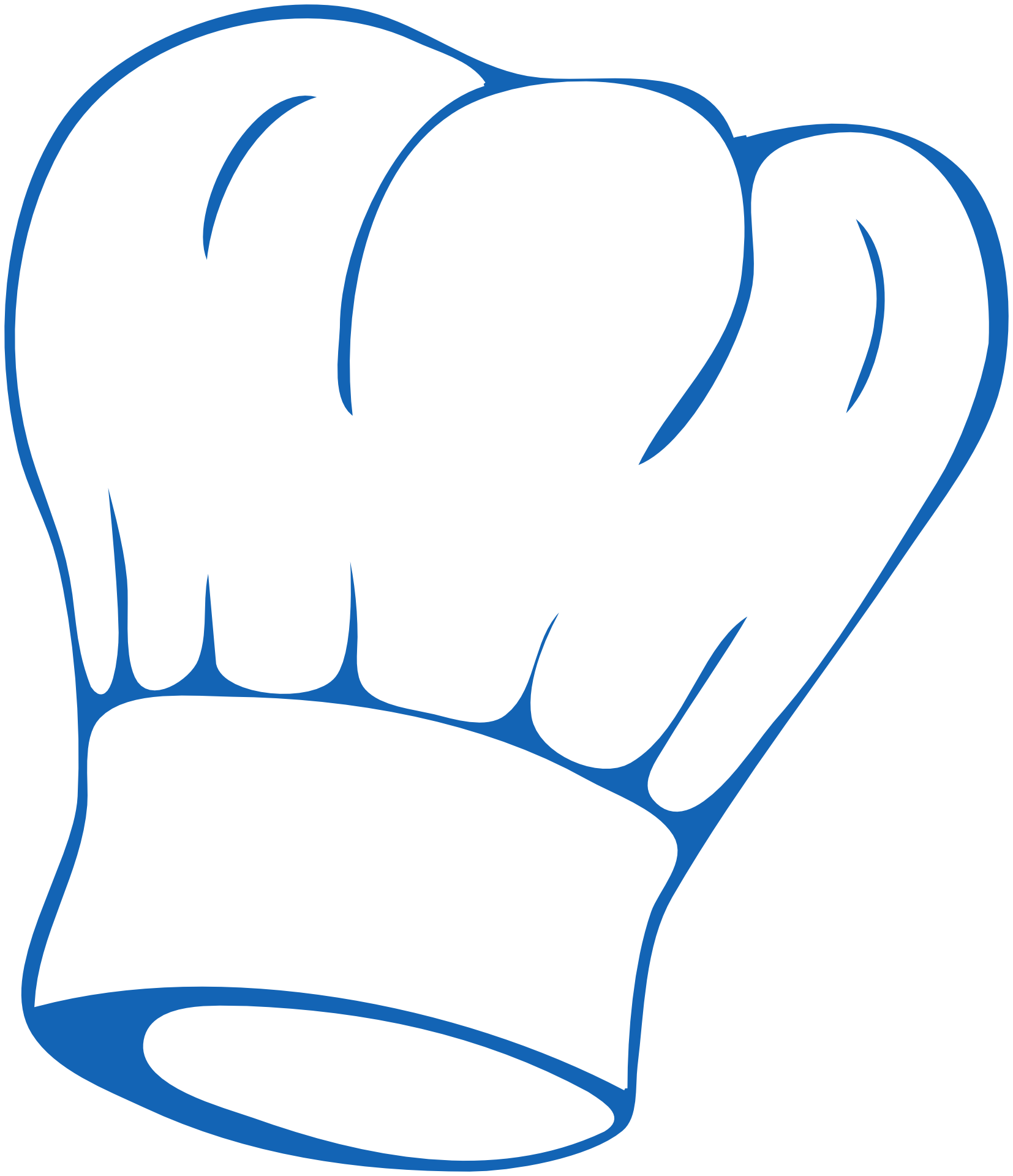 Chefs Uniform Apron Clip Art - Chef Hat Logo Blue (1654x1920)
