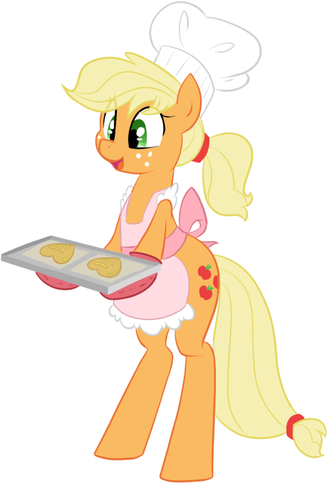 Applejack, Apron, Artist - Cartoon (1024x1024)