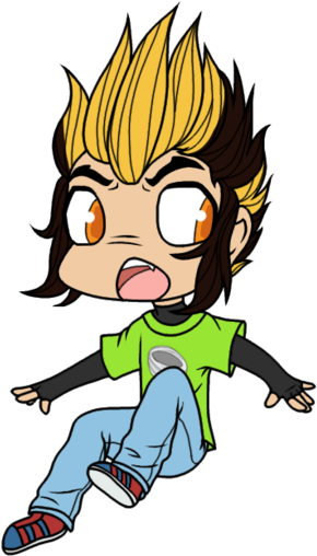 A Big Scary Boy, But He's Heccin Cute - Cartoon (400x522)