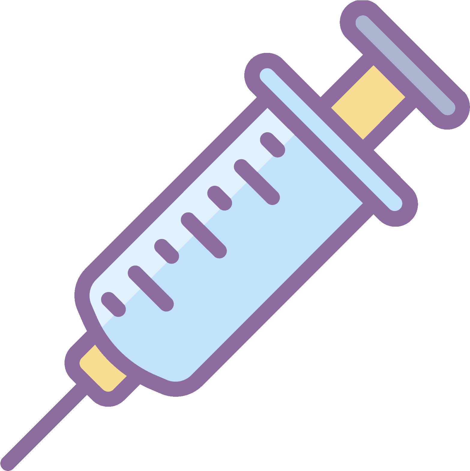Syringe With Needle On Transparent Background Illustration - Medical Thermometer Clip Art (1600x1600)
