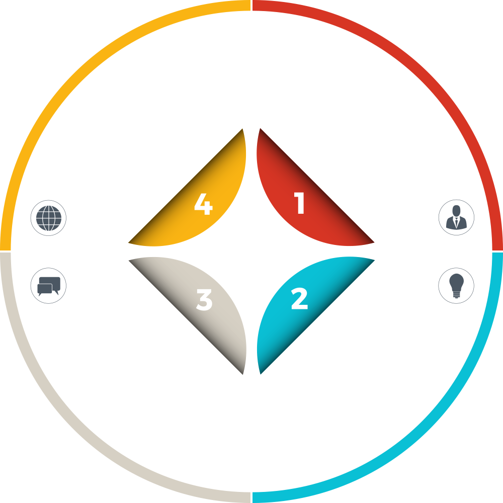 Circle Infographic Logo Point Reflection - Circle (1000x1000)