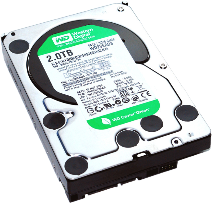 Bilgisayarda Bilgilerin Kalıcı Olarak Saklandığı Ortama - Western Digital Green 2 Tb (1000x772)