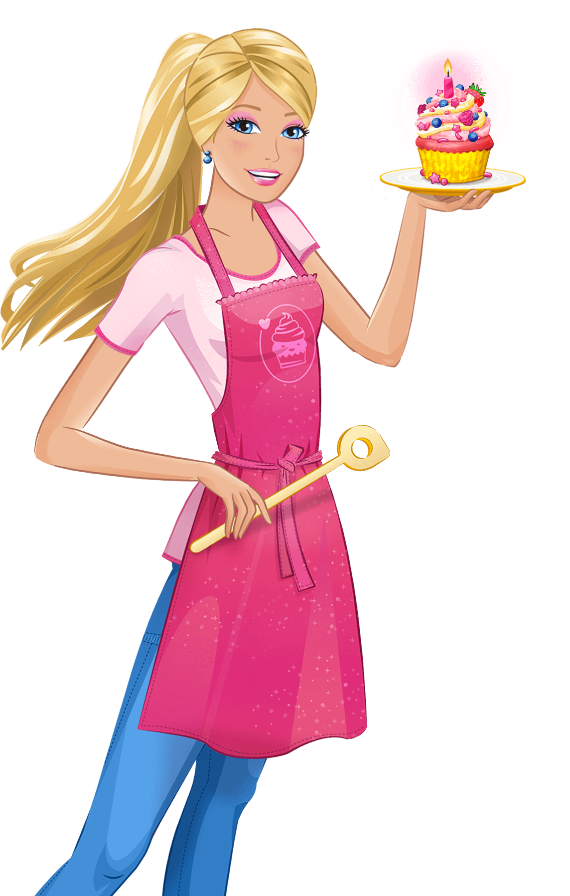 Game Barbiesã¼ãÿer Kuchenladen Online - Barbie Animado Png (1536x1796)