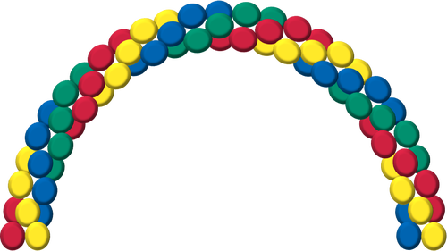 Air-filled Cluster Arch - Arco De Balao 4 Cores (500x281)