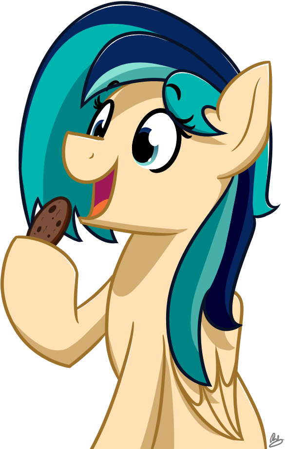 Alexi148, Cookie, Eating, Female, Food, Hoof Hold, - Cartoon (700x990)