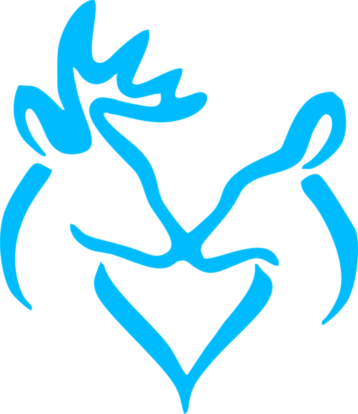 Snuggling Buck Doe Vinyl - Buck And Doe Heart (520x600)