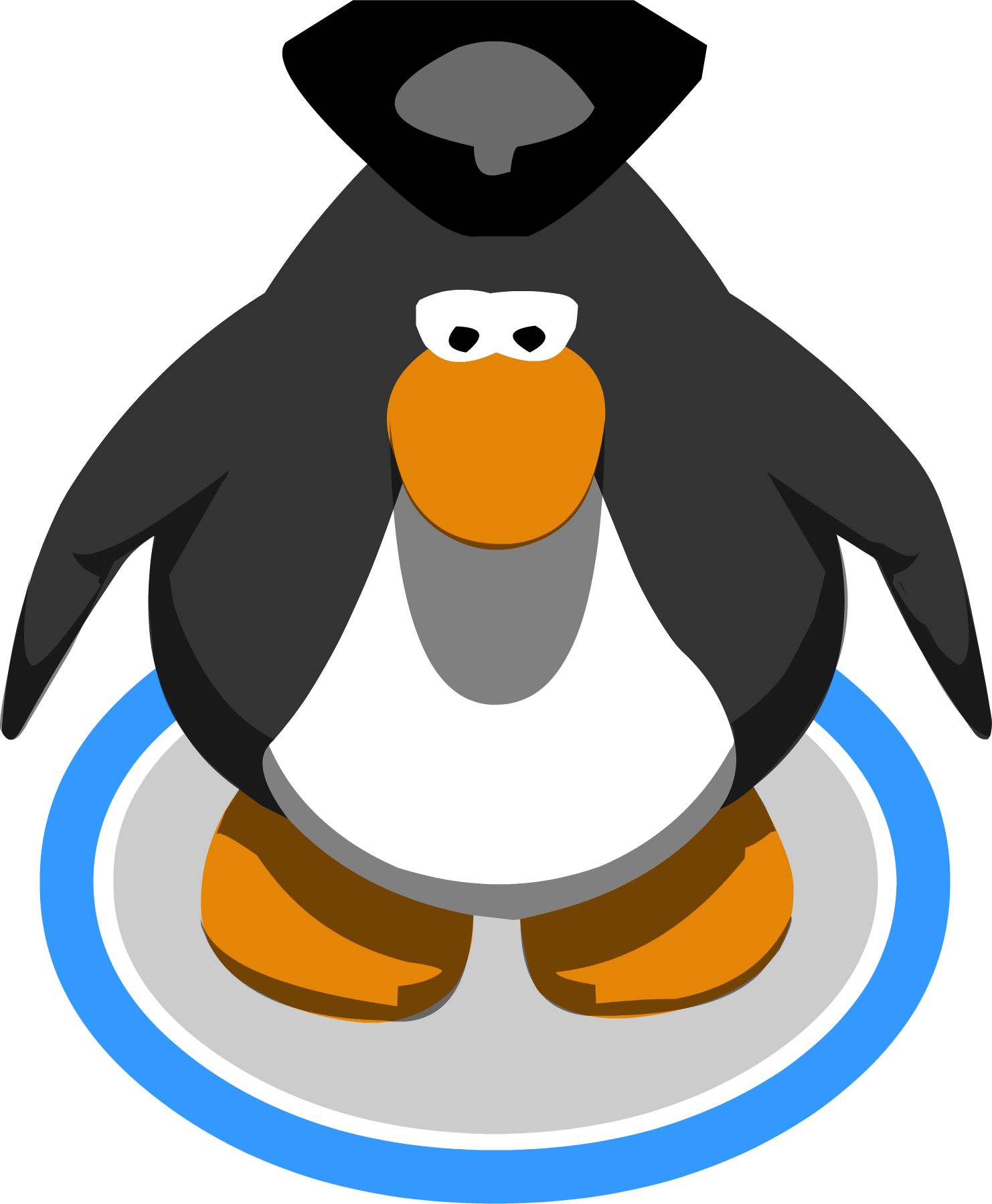 Security Guard Hat In-game - Club Penguin 10th Anniversary Hat (1482x1799)