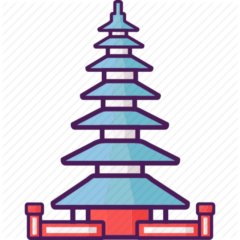In July Aquaria Held A Sacred Temple Ceremony - Icon Bali Vector Png (800x800)
