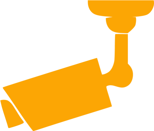 Security Camera Logo Orange Png (512x512)
