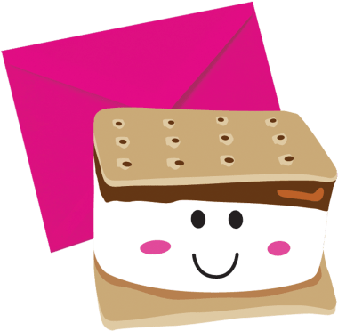 Picture Of Smiley S'more Scented Notecards - Iscream X-pressive! Smiley S'more Chocolate Scented (550x550)
