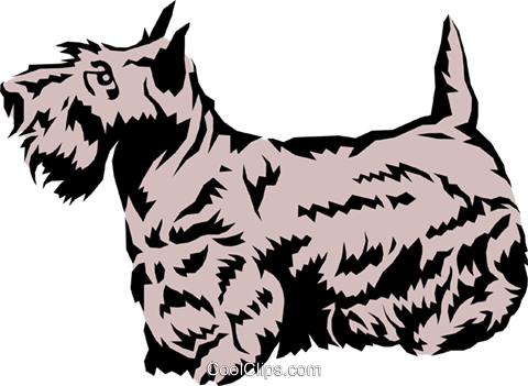 Scottish Terrier Royalty Free Vector Clip Art Illustration - Scottish Terrier Dog - Watchbuddy Elite Chrome-plated (480x351)
