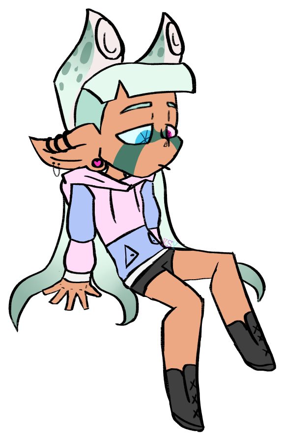 Siting Kat By Katssinyes - Cartoon (657x974)