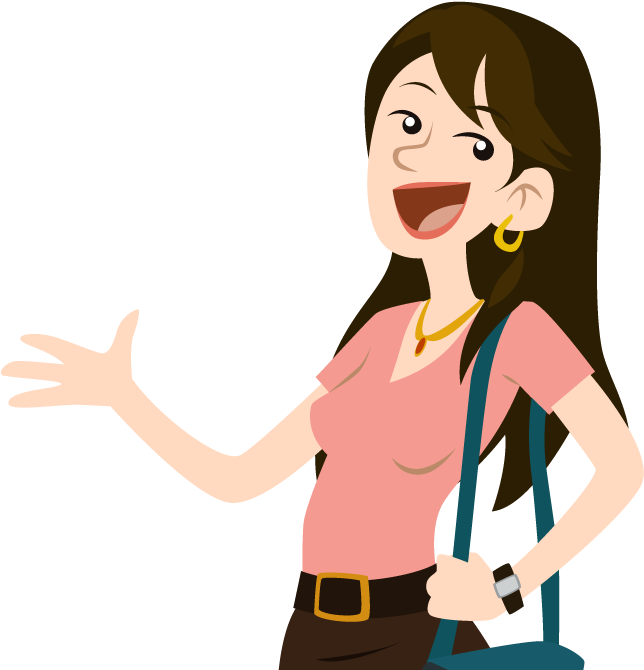 Portfolio 1designshop Page - Happy Girl Cartoon Png (680x680)