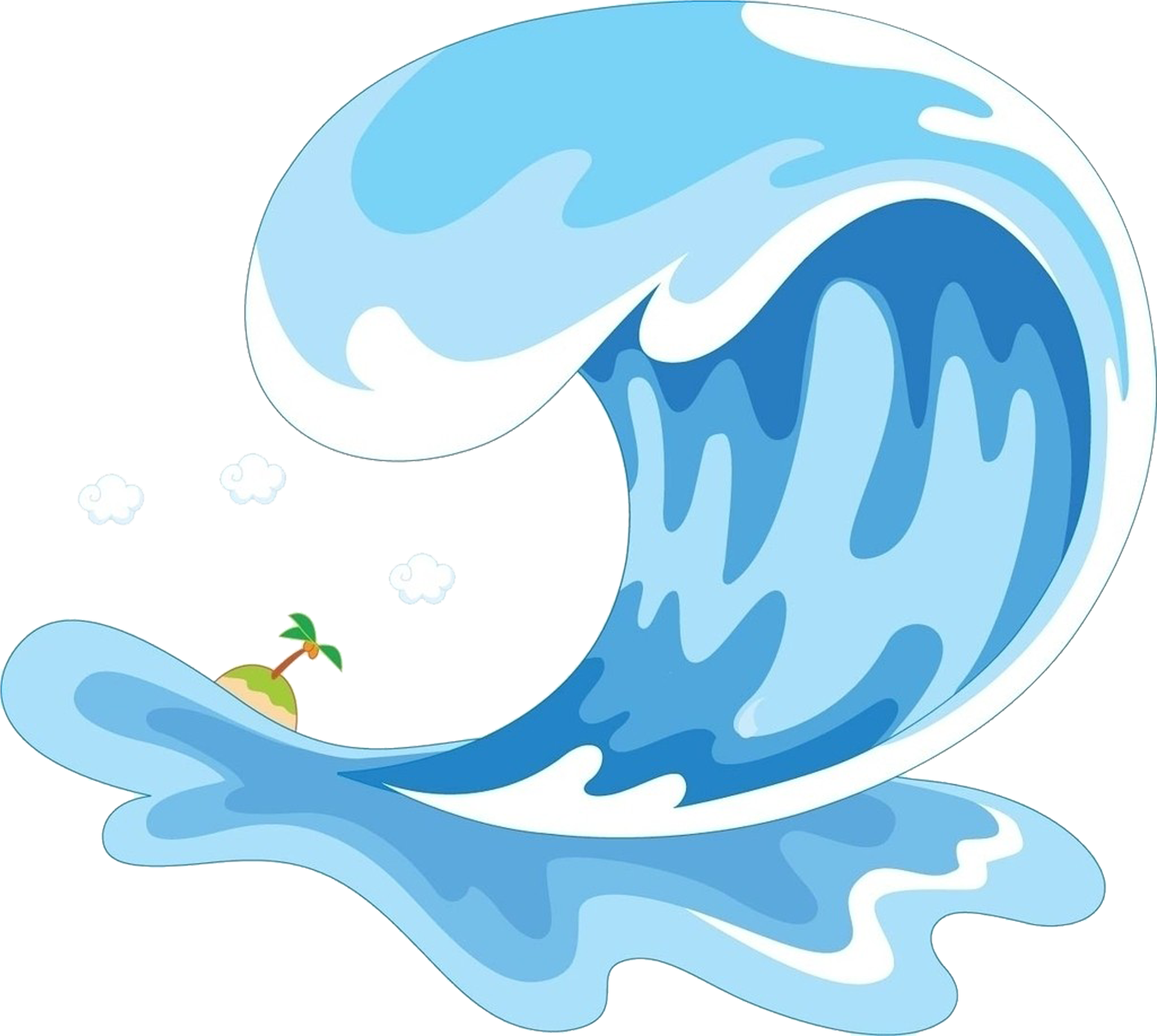 Wind Wave Cartoon Sea - 海浪 卡通 (2953x2953)