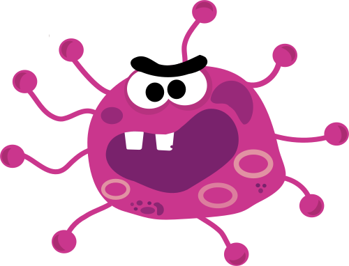 Blame It On The Blasto - Virus Clipart (500x382)