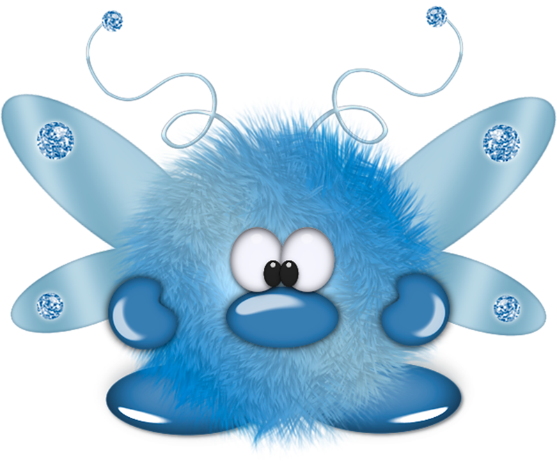 ○•‿✿⁀monster Mash‿✿⁀•○ - Cute Furry Monster Clipart (800x662)