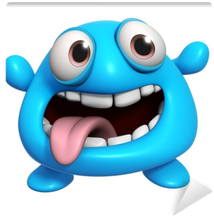 Blue Monster Cartoon (400x400)