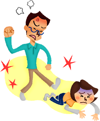 Domestic Violence - Violencia Familiar En Dibujos Png (331x400)