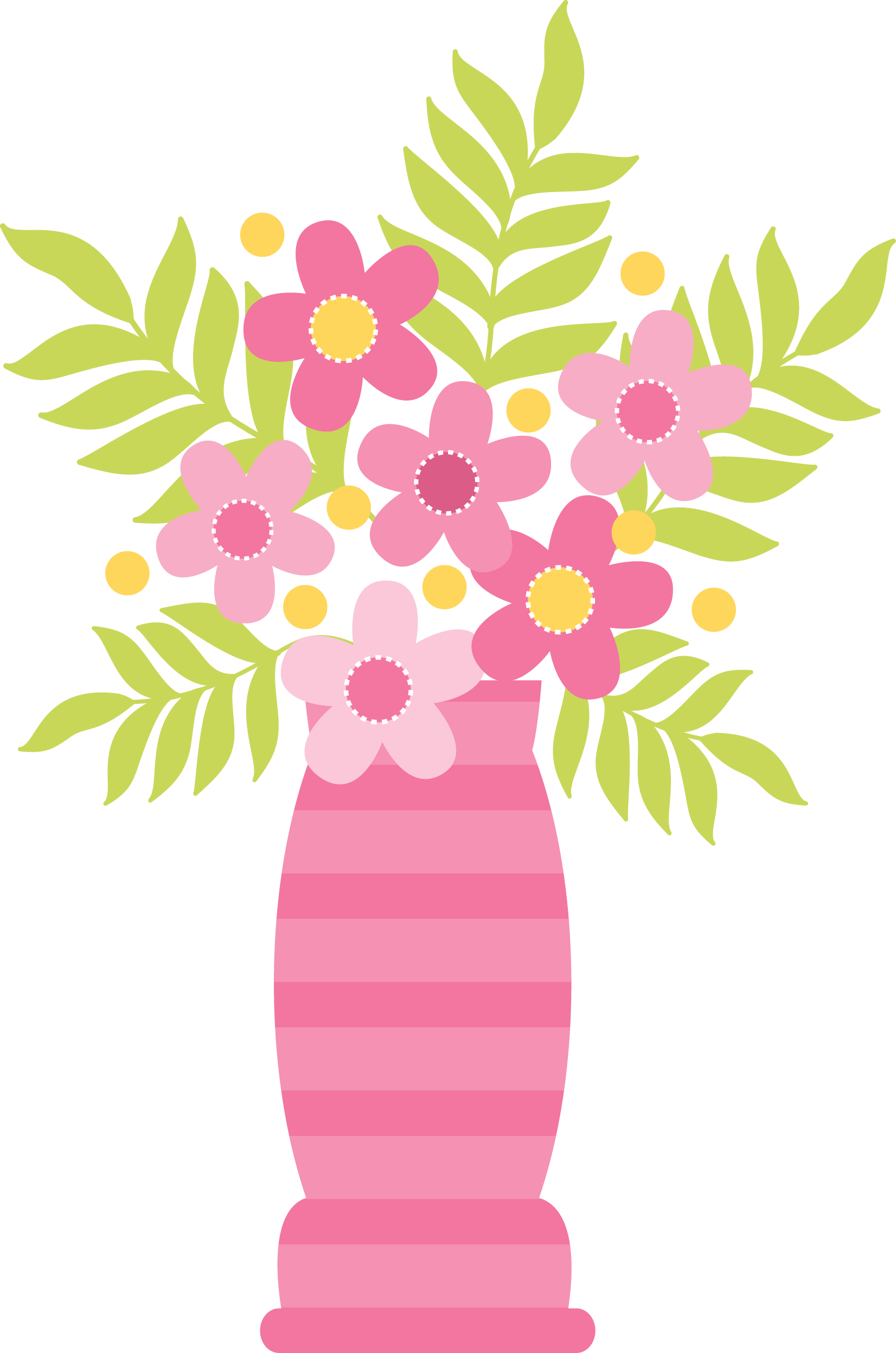 Más Imprimibles Gratuitos En Http - Flowers In A Vase Clipart (1652x2493)