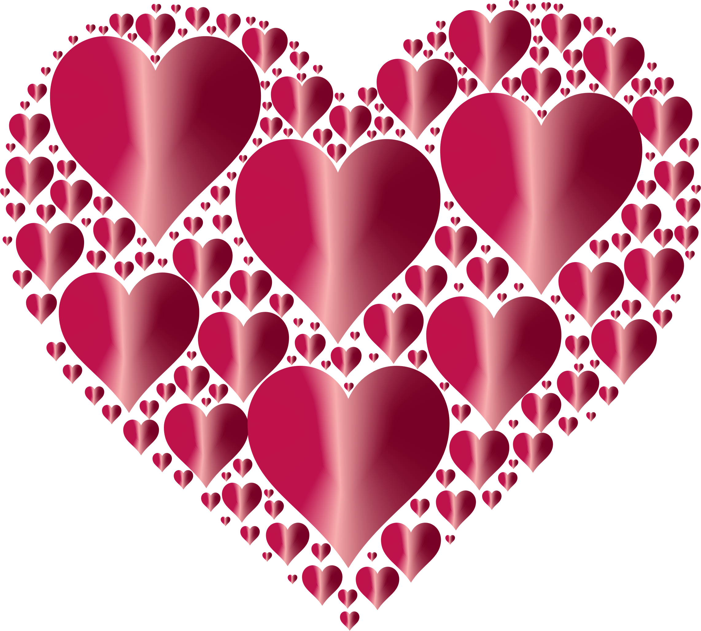 Big Pink Heart With A - Red And Pink Hearts (2284x2056)