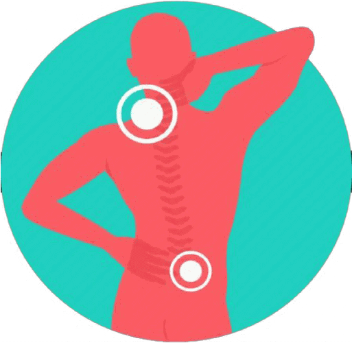 Therapeutic Lumbar Neck Knee Pain - Back Pain Icon (512x512)