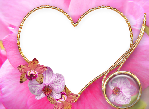 Pink Heart Frames - Heart Frames (490x360)