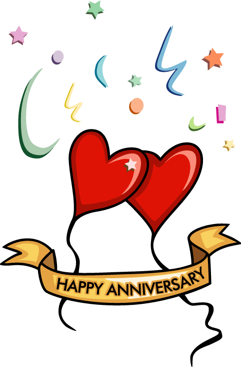 Happy 10th Anniversary Clip Art Car Memes - Wedding Anniversary Clip Art (482x732)