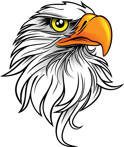 Drawn Bald Eagle Memorial Day - Barwise Junior High School (600x590)