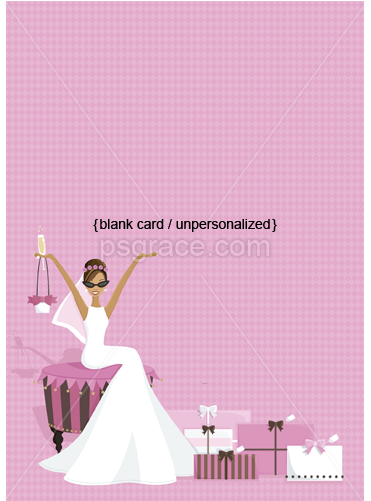 Blank Bridal Shower Invitations Within Ucwords] - Blank Bachelorette Party Invitations (500x500)