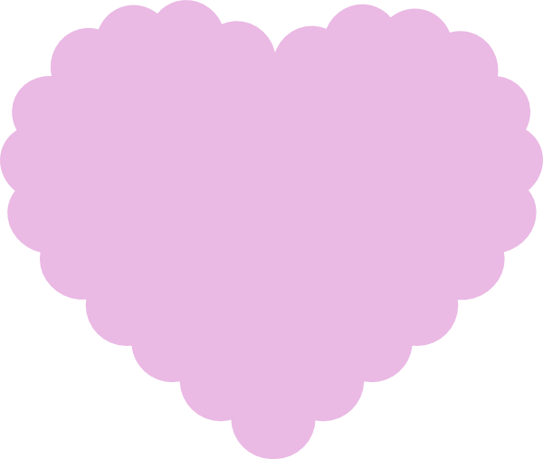 Pink Hearts Clip Art - Light Purple Heart Png (600x507)