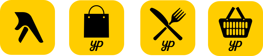 Yellow Pages App Icons Version 3 By Loogart - Yellow (909x194)