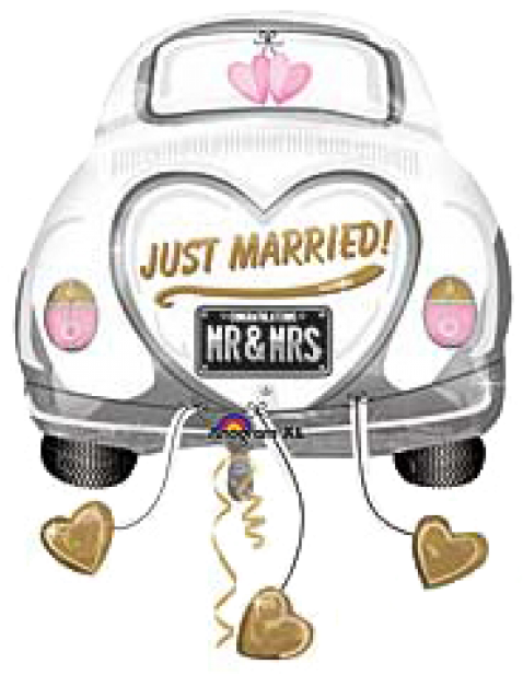 Just Married Car Balloon (700x700)