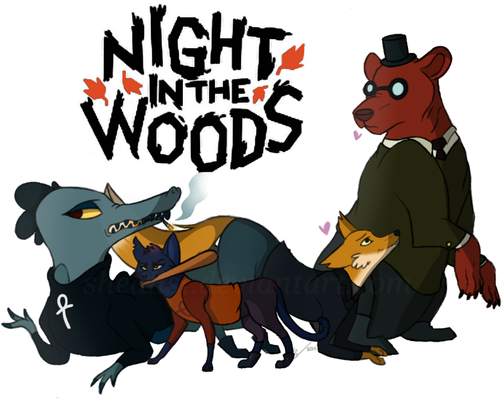 Legg, Texas And Knee {night In The Woods} By Silentlycurious - Cartoon (1024x811)