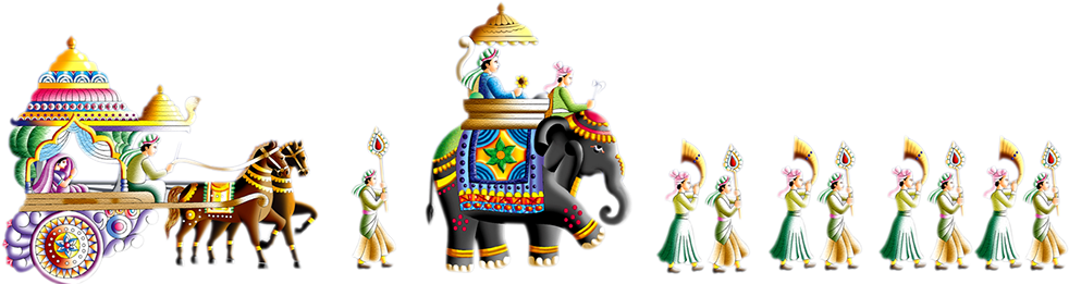 Baraat Wedding Clipart - Indian Wedding Clipart Png (1017x291)