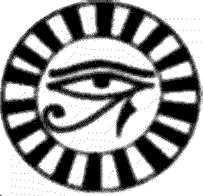 Black Ink Eye Of Horus Tattoo Design - Eye Of Horus (400x388)