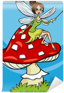 Elf Fairy Fantasy Cartoon Illustration Wall Mural • - Fairy (400x400)
