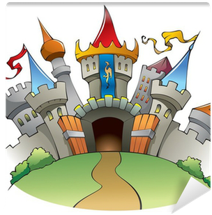 Medieval Castle, Cartoon Vector Illustration Wall Mural - Fairy Tale Clipart (400x400)