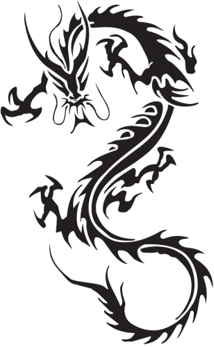 Dragon Tattoos Clipart Transparent Background - Dragon Tattoo Transparent Background (308x500)
