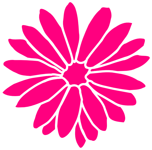 Pink Dahlia Clip Art At Clker - Pink Dahlia Clip Art At Clker (600x590)